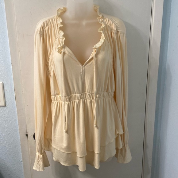 Boston Proper Poet Ruffle Top Size Size S - Picture 2 of 13